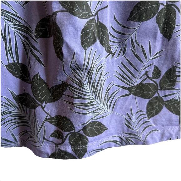 Lands' End Lavender Leaf Pattern Faux Wrap Midi A-Line Dress size 6/8 Small - Picture 5 of 7